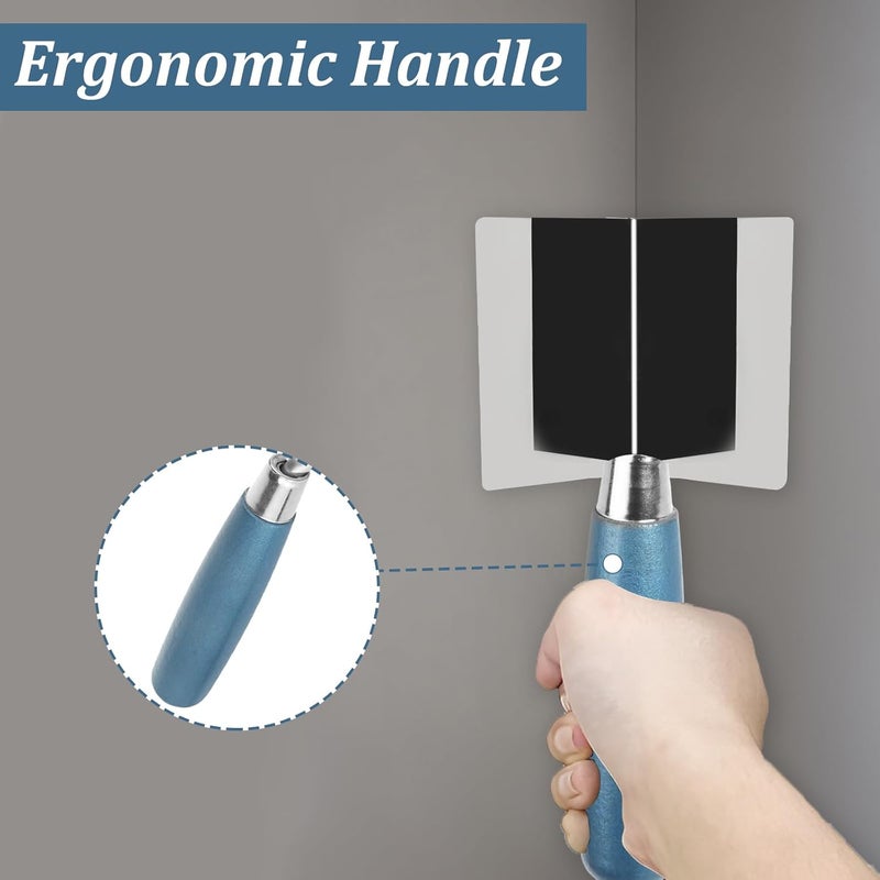 DAJAVE 2 Pack Drywall Corner Tool Set, 3 Inch Drywall Outside Corners Knife and Inside Knife, with Soft Grip Handle, Stainless Steel External Corner Trowel & Internal Trowel - Image 5